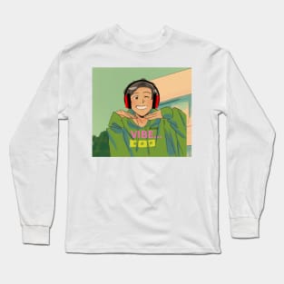 Avatar vibing with earphones retro tshirt Long Sleeve T-Shirt